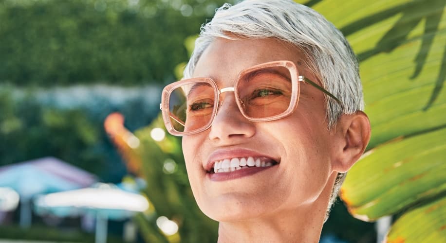 A diverse collection of eyeglasses on display