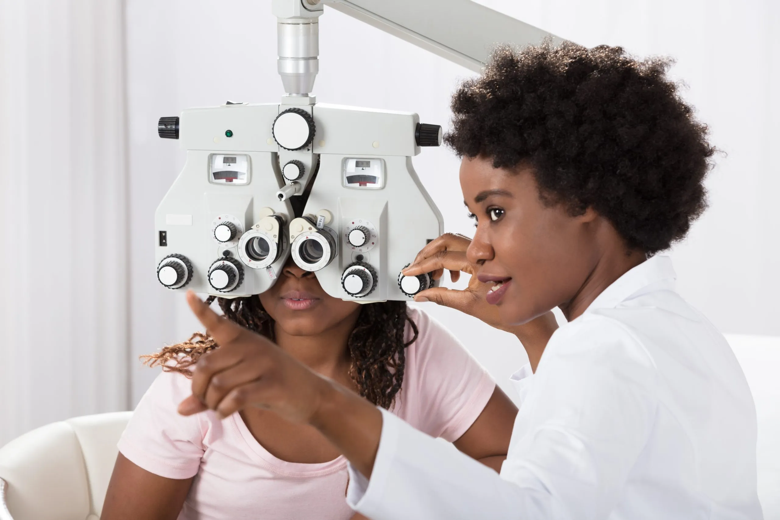 A person wearing modern eyeglasses